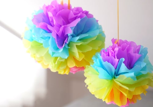 Tissue Paper Pom Poms for Kids Party Decorations